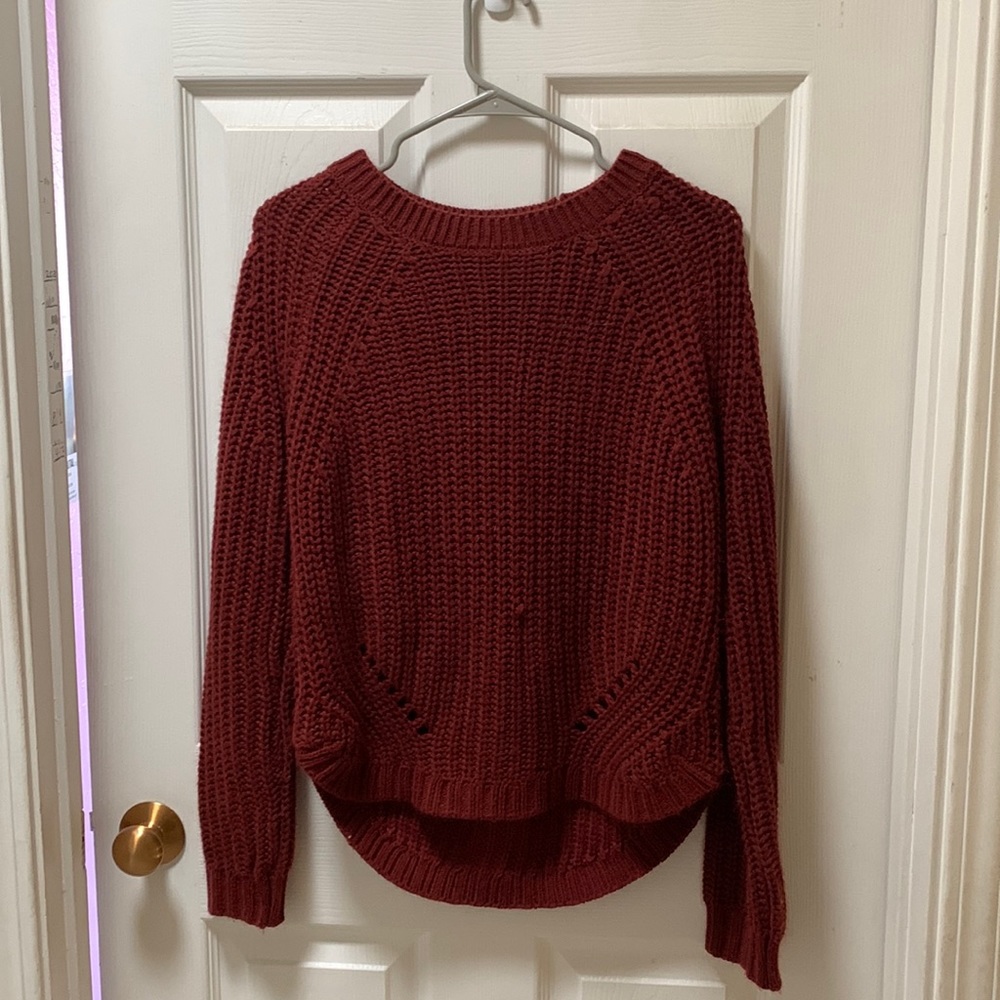 burgundy sweater